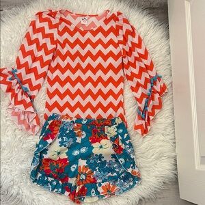 BMG Bathing Suit Top and Floral Shorts Set